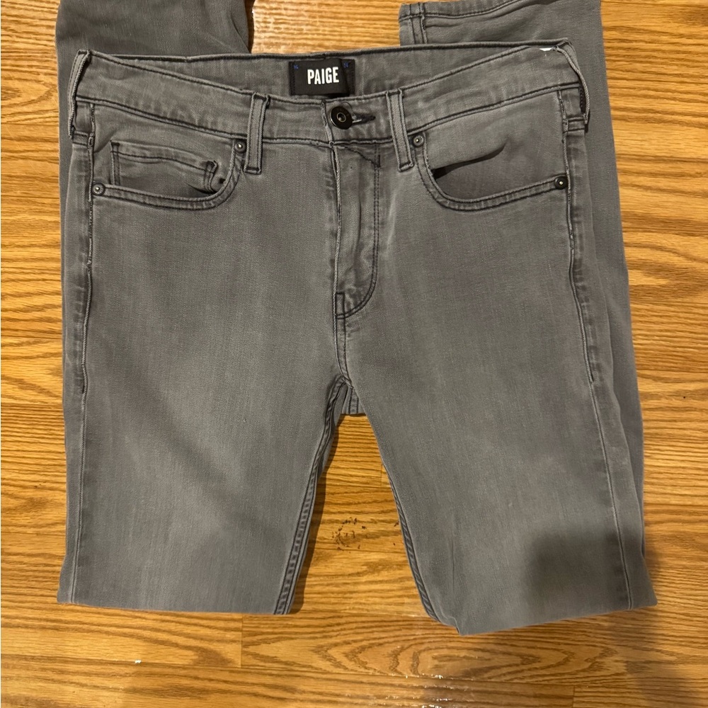 PAIGE Women’s Slim Gray Jeans, Sz 29